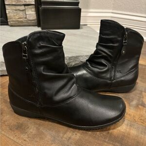 Josef Seibel Women’s Size 41 US 10-10.5 Naly 24 Black Leather Ankle Boots Bootie